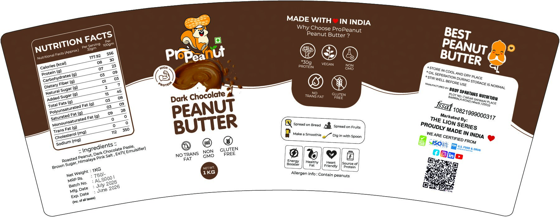 peanut butter 1kg dark chocolate
