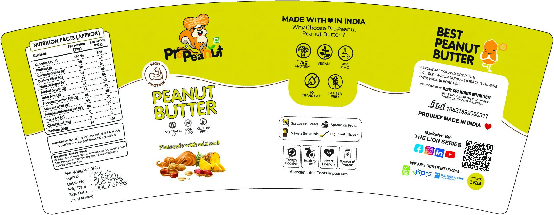 PENUT-PINEAPPLE WITH MIX SEED