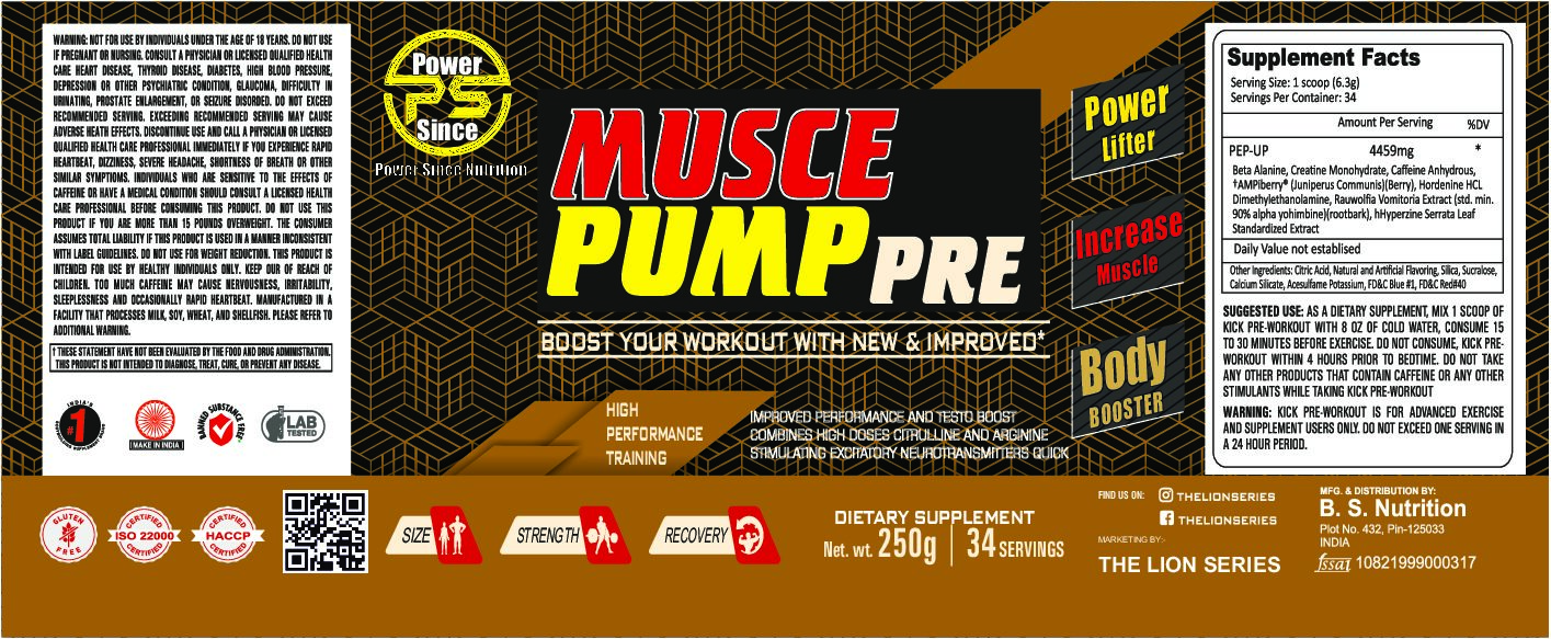 MUSCLE PUMP PRE WORKOUT 250 G
